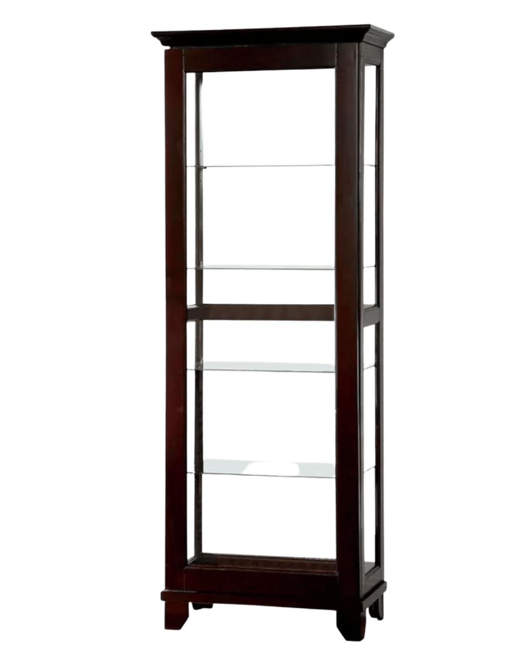 Gallaher 28.5'' Wide Mirrored Back Curio Cabinet with Lighting