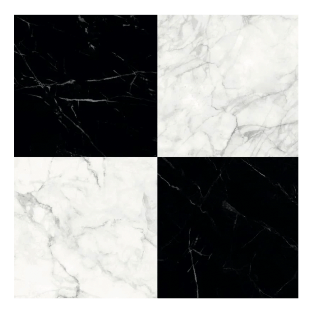 Black and White Marble Tile Decals