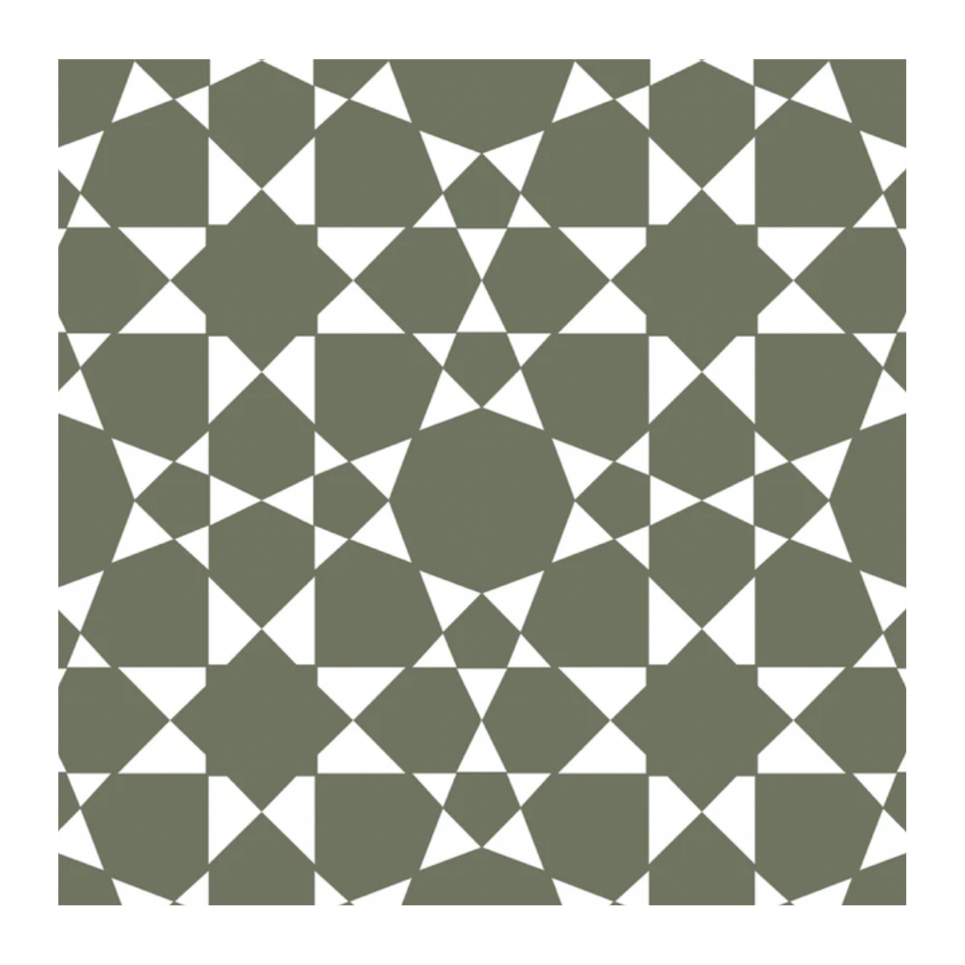 Green Marrakesh Tile Decals