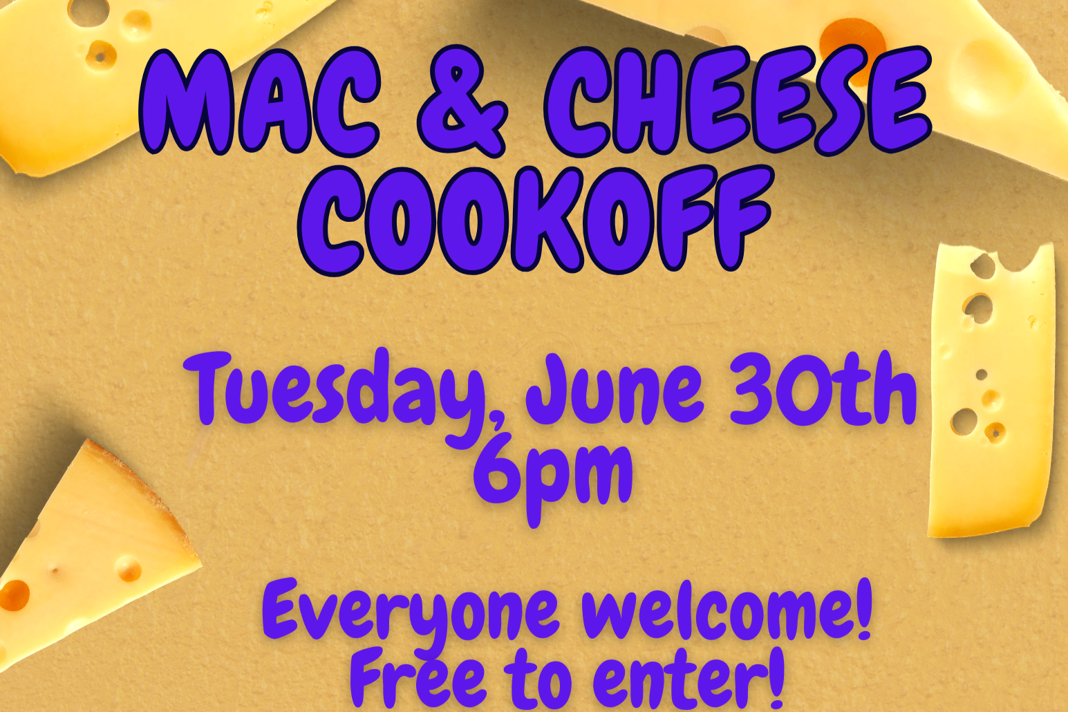 Mac &amp; Cheese Cook off 