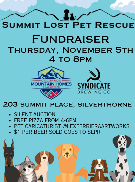 SUMMIT LOST PET RESCUE fundraiser 