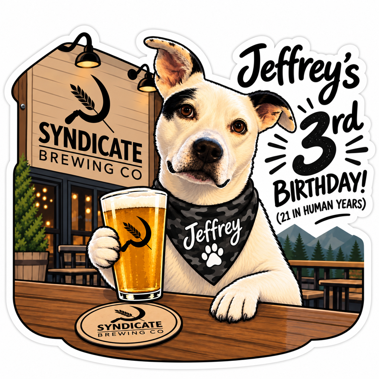 Jeffrey turns 3! Dog Birthday Pawty!