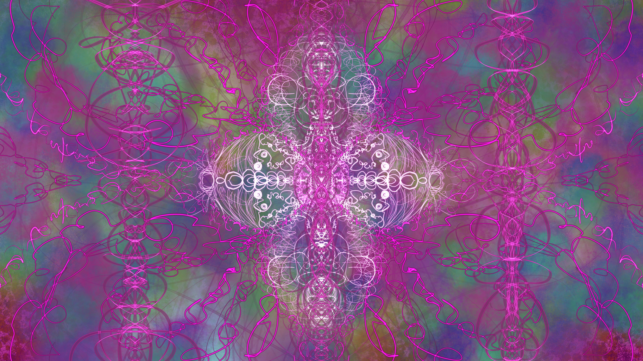 Pala System Pink Soul Language with Macrocosmic Auric Field Background