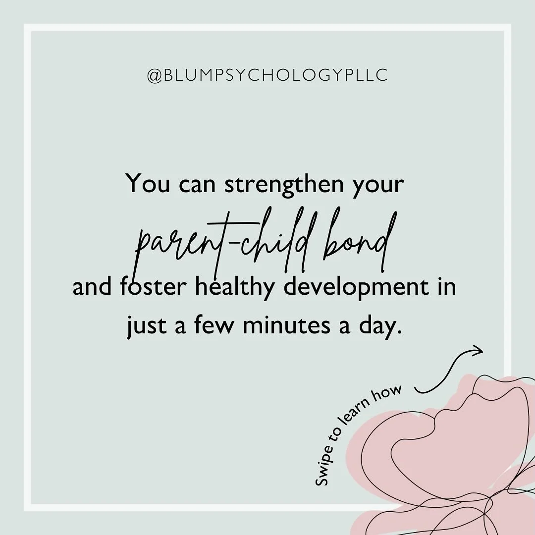 Looking for ways to strengthen your relationship with your child? Try having special time 🥰

Special time is a core component of Parent-Child Interaction Therapy (PCIT). This daily structured playtime is recommended for children ages 2-7 (although i