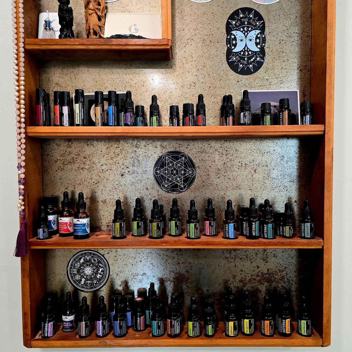 💫 Essential Oil Stock 💫⁣
⁣
If you want to expand your oil collection or start one, I have a ton here!⁣
⁣
Well over $1000 in oils and supplies. Most bottles are open. I'm letting it all go for a steal!⁣
⁣
DM or stop by 🫠
