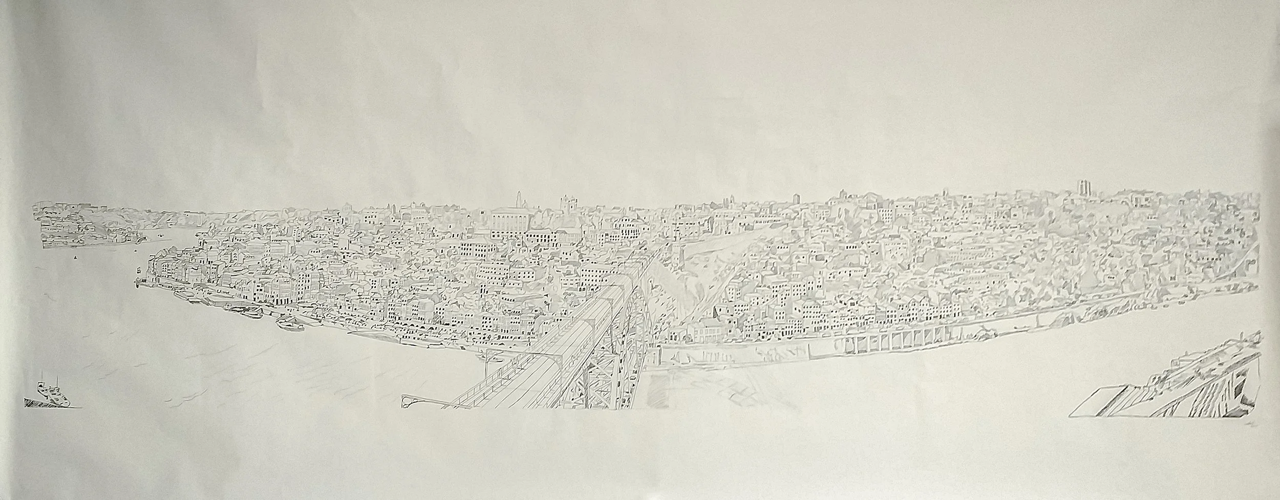 Papel de Cenário;
Caneta Tinta da China;
156 x 350 cm