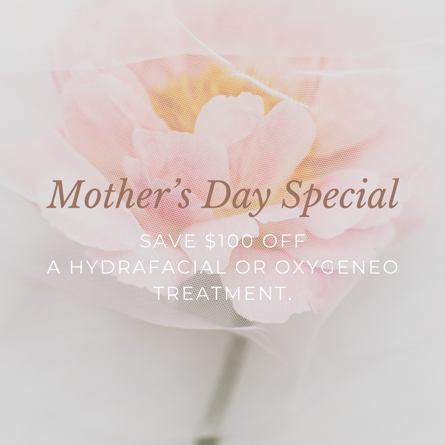 Hydrafacials and Oxyeneo Facials are some of our best sellers here at COCO.⁠ 🎉⁠
⁠
So, of course, we had to put them on sale for our Mama's to enjoy!⁠ 😌⁠
⁠
Don't miss out. Call now!⁠
⁠
⁠
⁠Buy a gift card and receive a gift!💯⁠
For the month of May, 