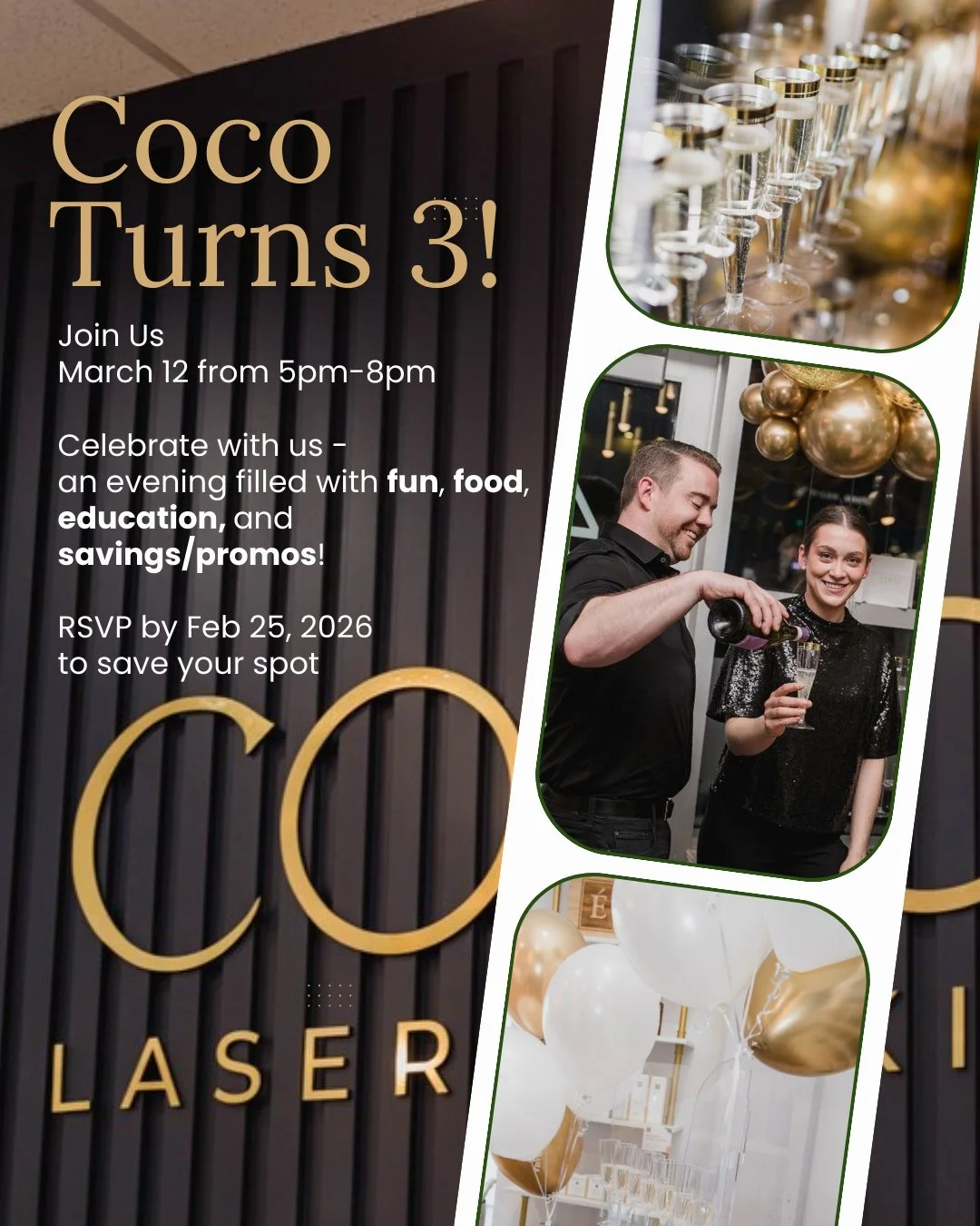 COCO turns THREE, and you&rsquo;re invited. Yes, you. 🎉⁠
⁠
If you&rsquo;ve been to a COCO event before, you already know the RSVP list gets&hellip; aggressive (in the best way). The vibes are high, the education is legit, and the promos are the kind