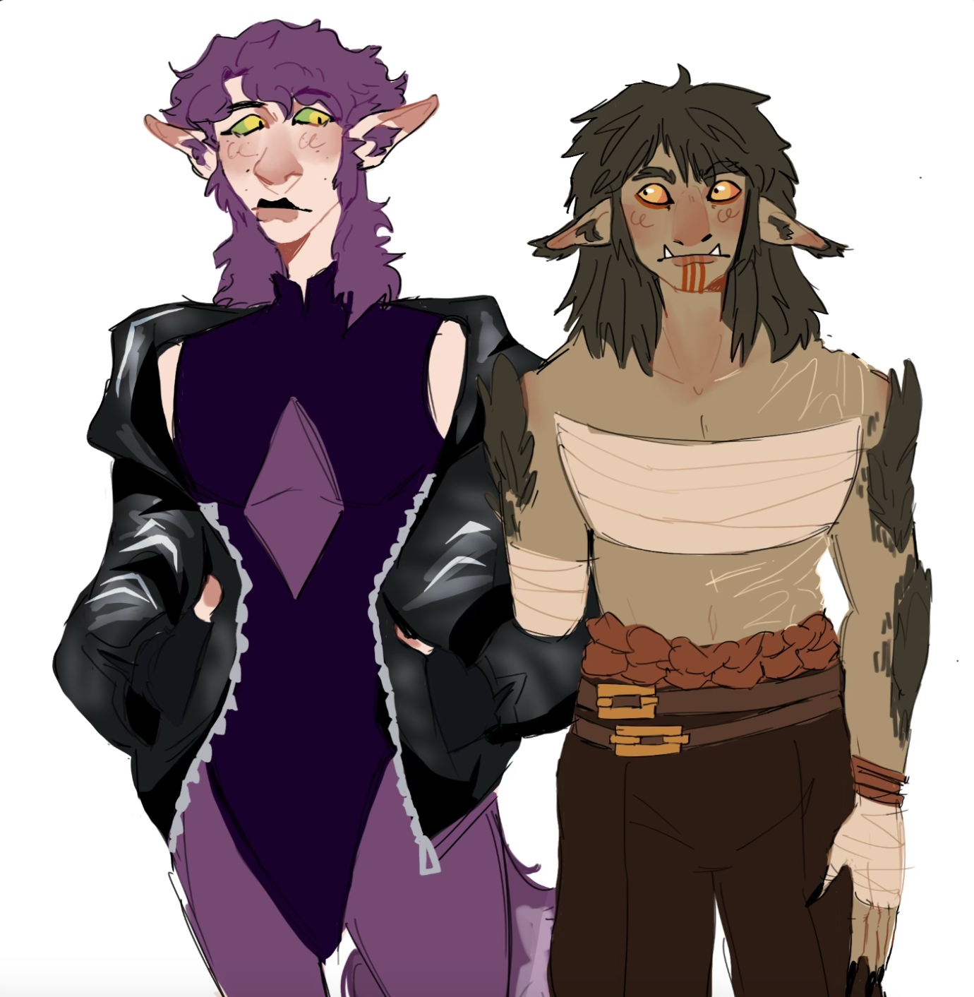 Dungeons and Dragons Characters: Skylar and Fester