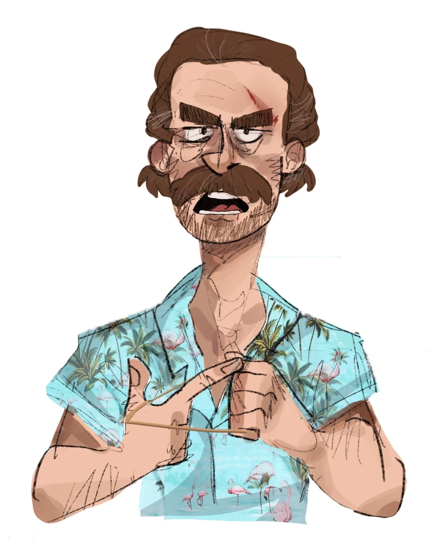 Stranger Things Fanart: Hopper