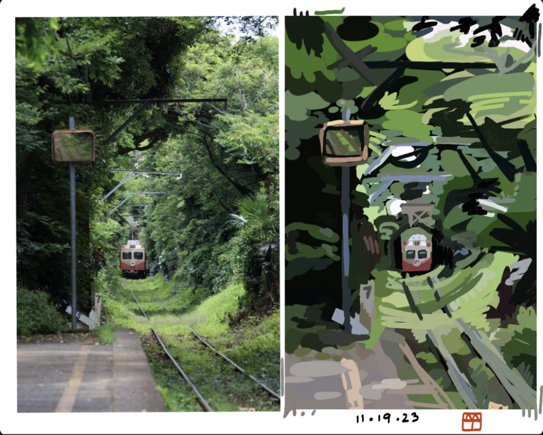 Environment Study (mine is on the right)