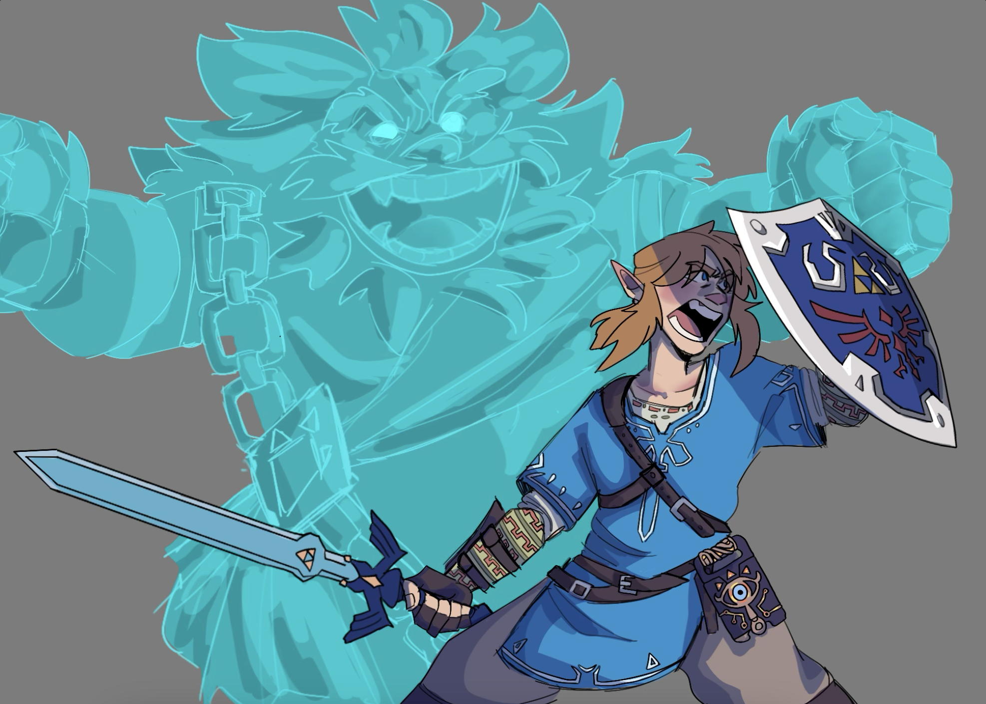 The Legend of Zelda, Breath of the Wild Fanart: Link and Daruk