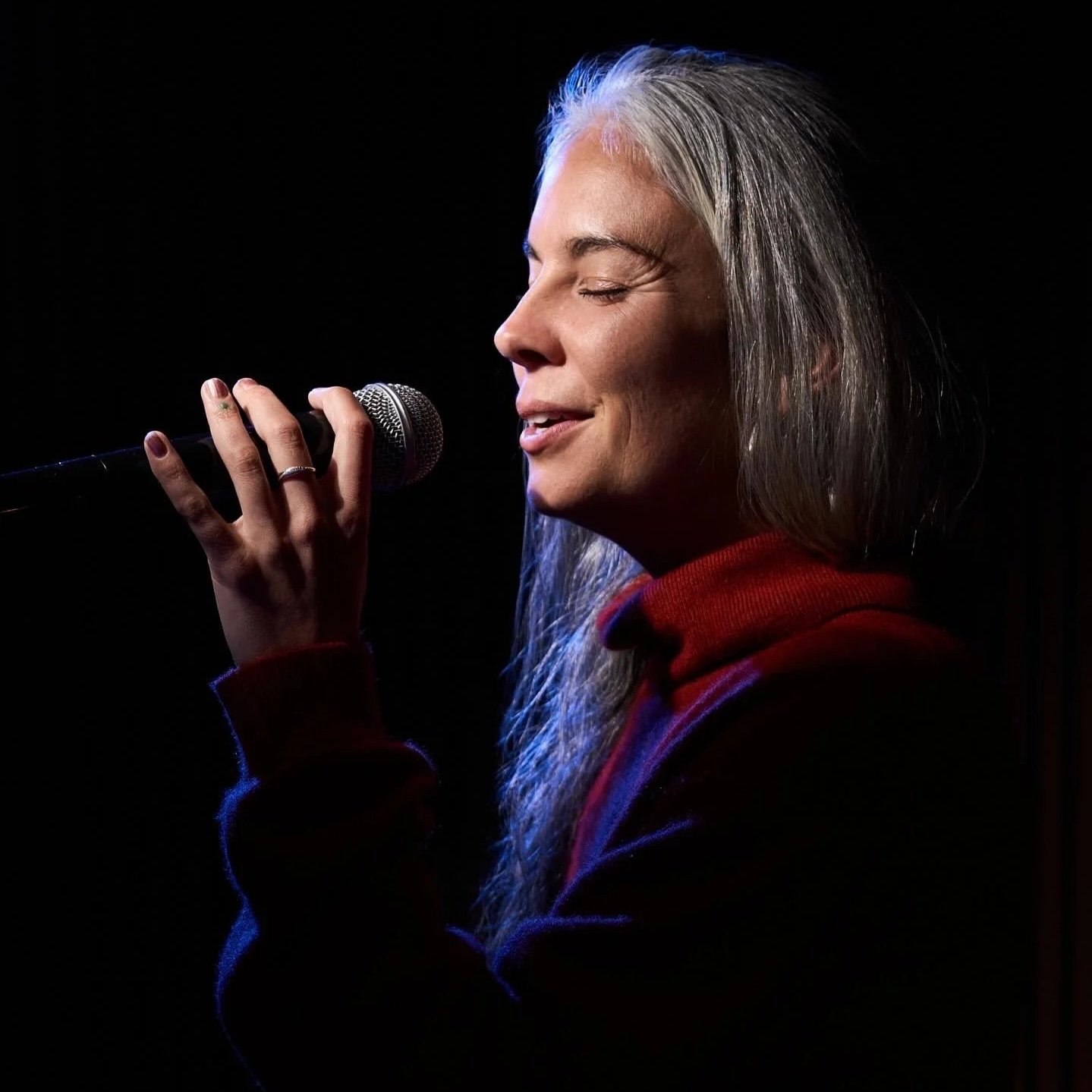 Professional studio portrait of singer in Denver Colorado