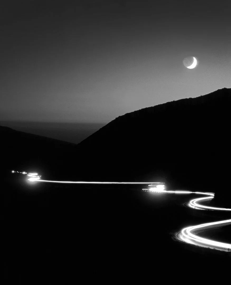 Highway 1 to Muir Beach at sunset  -  Marin County, California  1993 - client: Pacific Gas & Electric