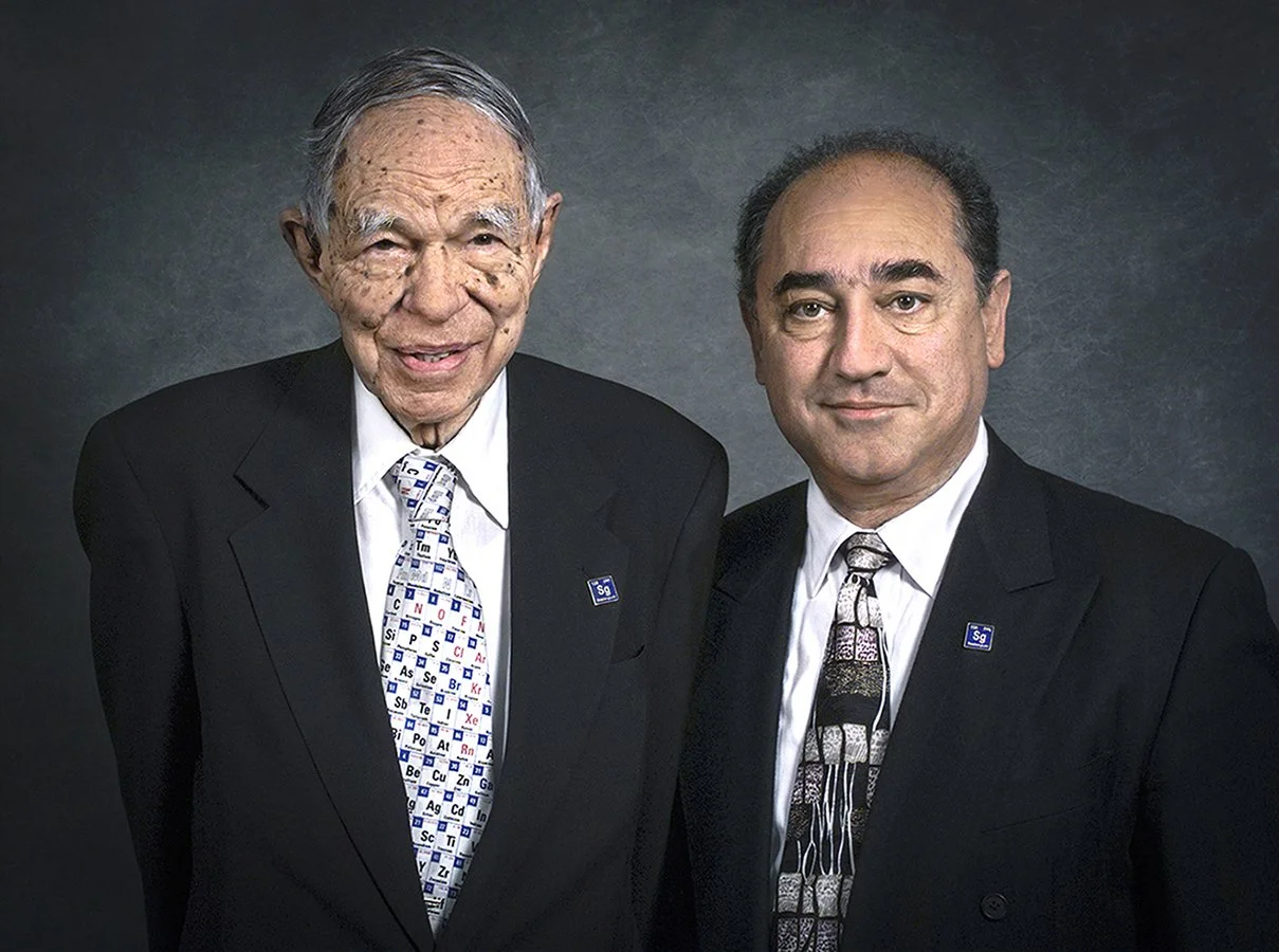 Glenn Seaborg - Nobel Laureate Chemistry 1951 & Alex Pines - Professor of Chemistry UC Berkeley, pioneer of NMR -  LBNL 1998  -  client: US Dept. of Energy