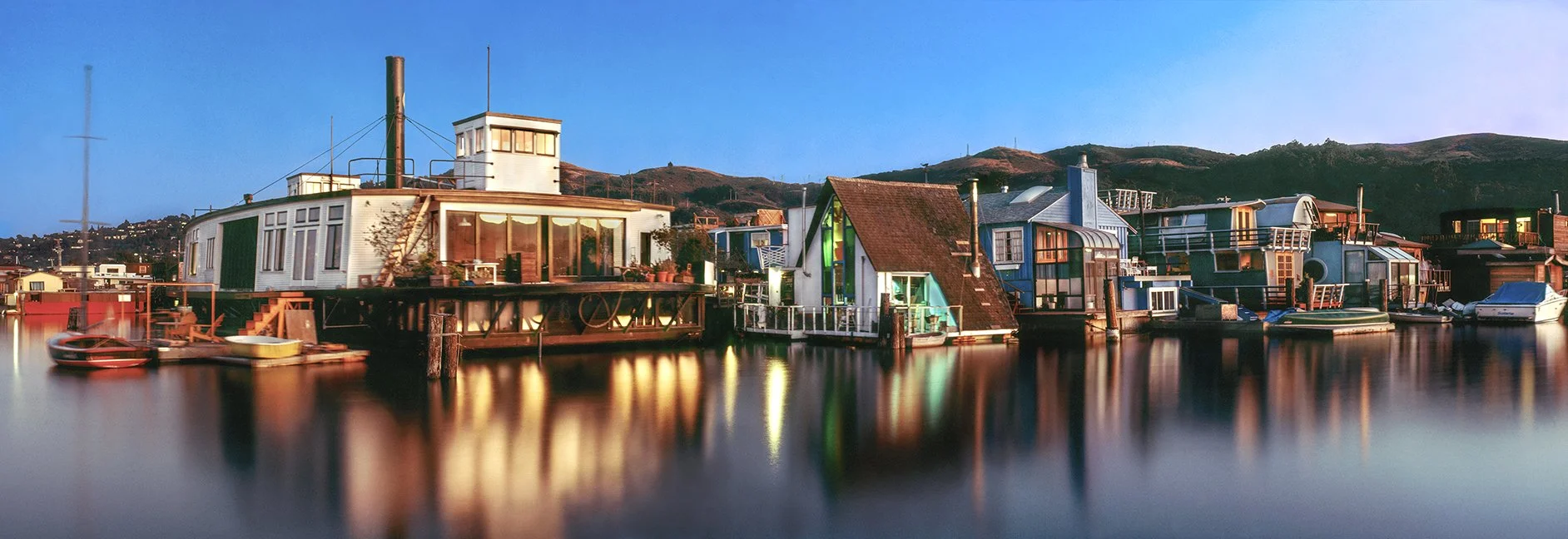 Houseboats - Sausalito, California. 1993 - Fuji GS6X17