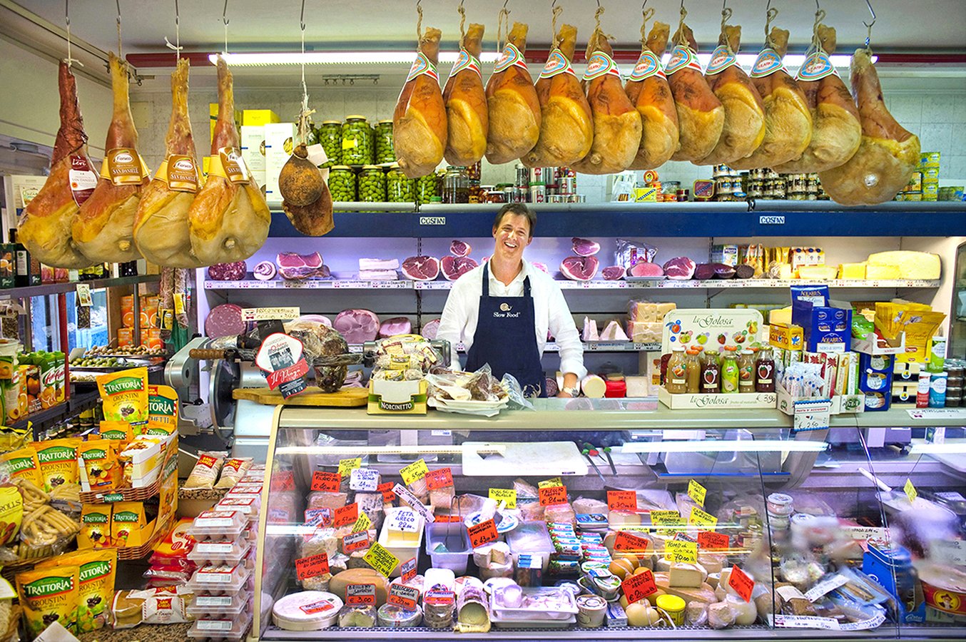 Slow Food - Venetian delicatessen - St. Marks piazza - Venice, Italy 2008