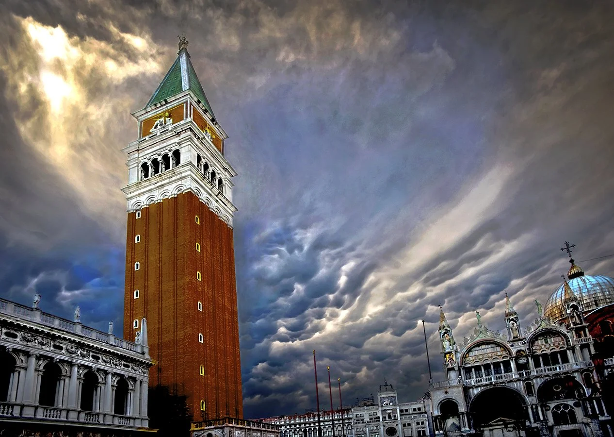 Hail Storm over St. Marks Campanile - Venice, Italy 2008
