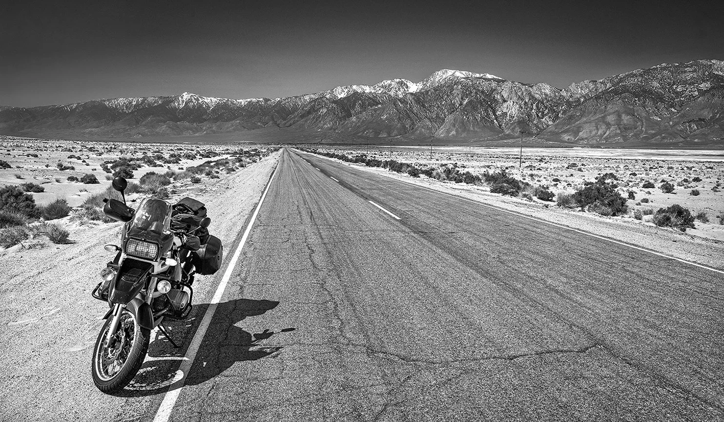 On the road to Death Valley - solo excursion on my BMW GS1100 - Sierras, Southern California 2011