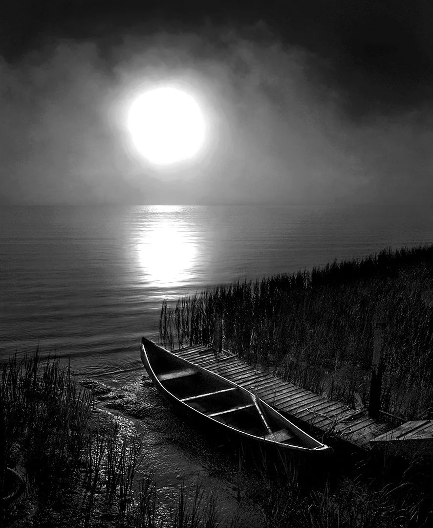 Canoe at sunrise - Petaluma River-  Marin County, California  2006