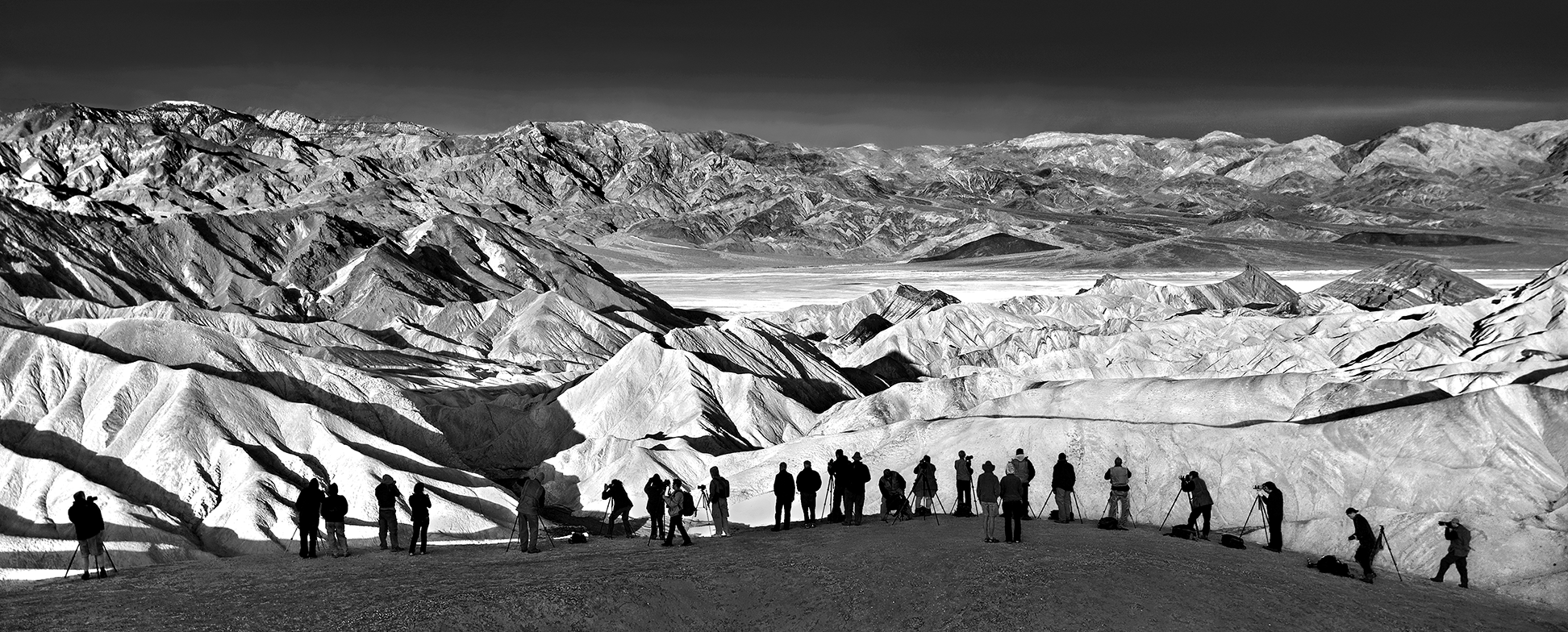Photographers capturing sunrise at Zabriski Point - Death Valley, Californi 2010