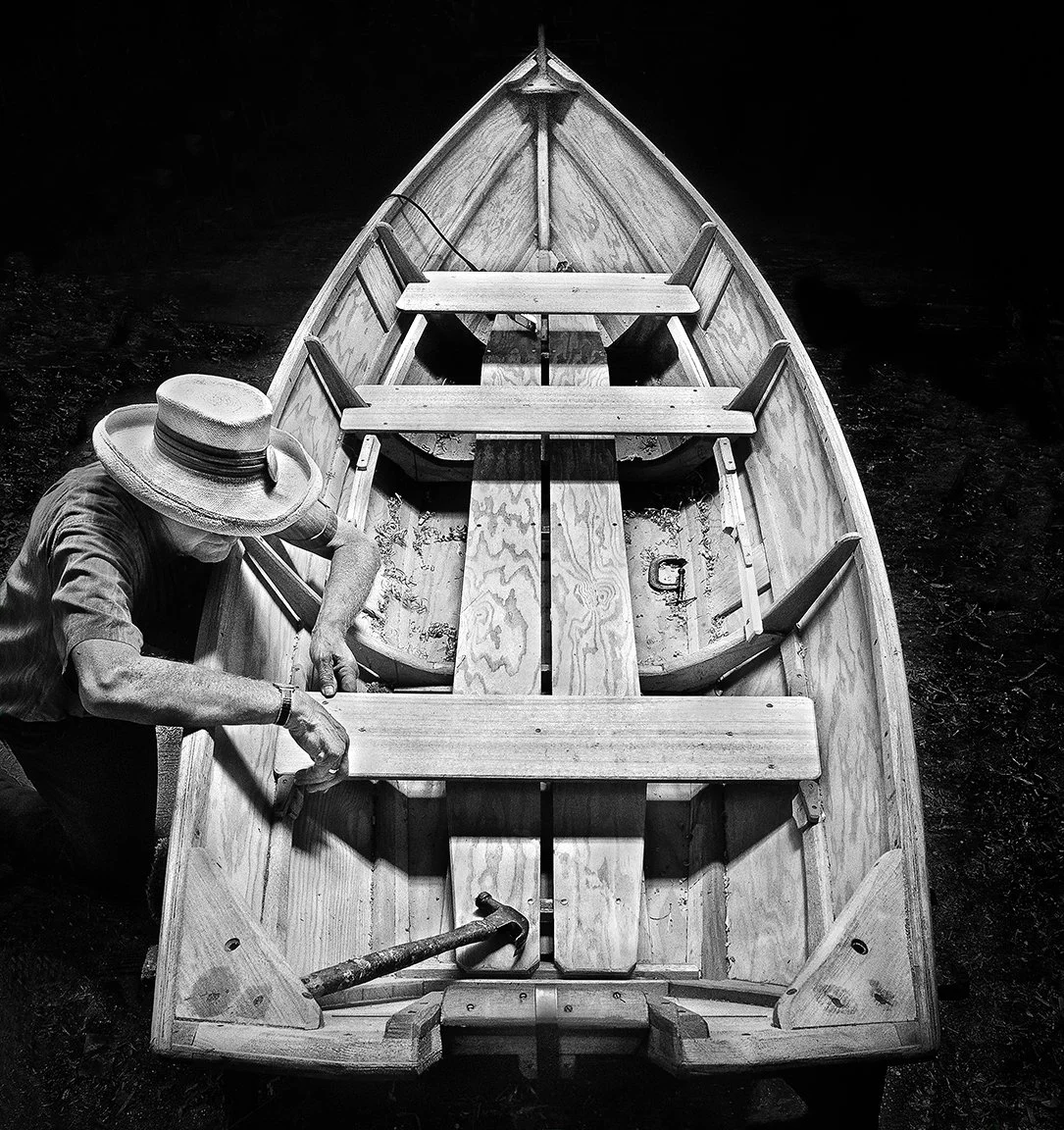 Bill Grunwald - custom wooden boat builder - Davenport, California 2007