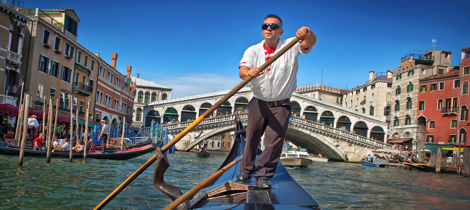 Igor - Russian Elvis singing Gondolier - Grand Canal - Venice, Italy 2008