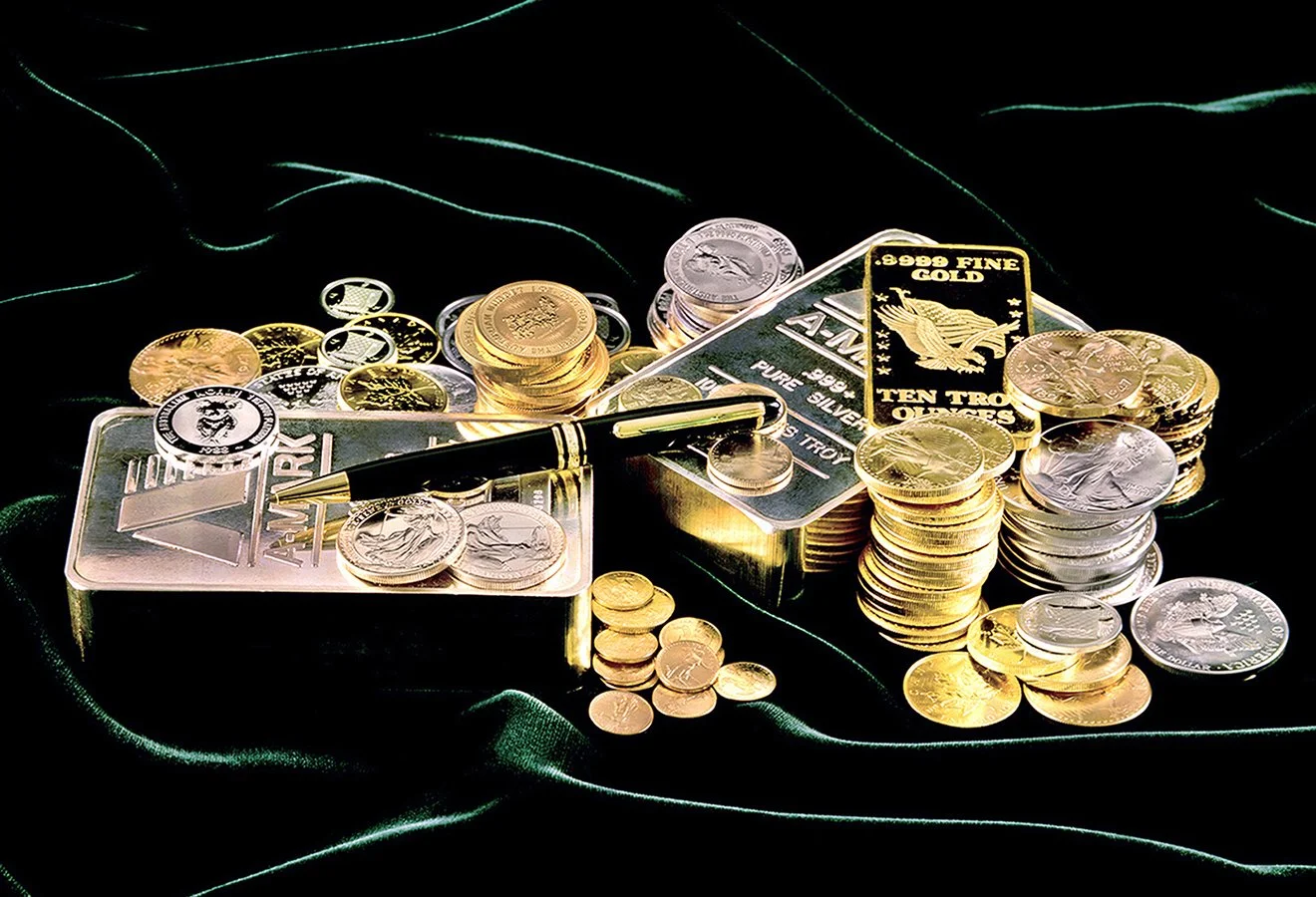 Gold & Silver Bullion - Bank of America vault - Los Angeles, California  1989 - Sinar X 4x5 camera - client: Bank of America