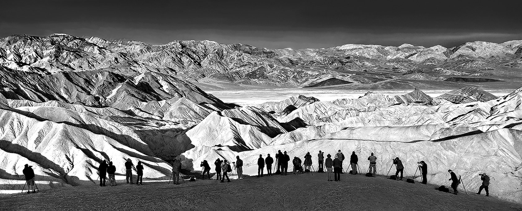 Photographers  at sunrise - Zabriski Point, Death Valley, California 2010