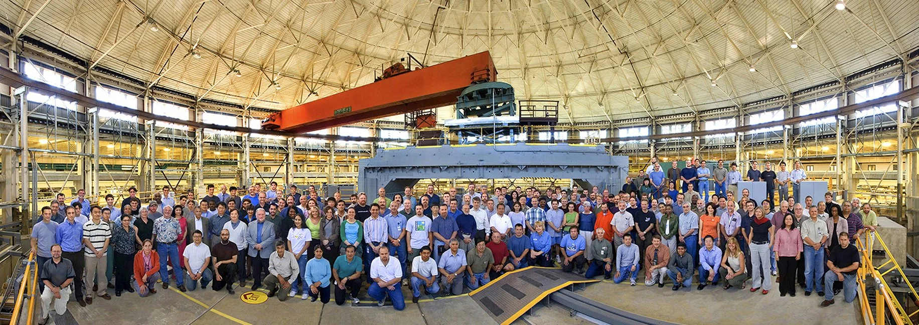 Advanced Light Source (ALS) Scientific Staff on top of Accelerator ring with the 88 inch Cyclotron - Lawrence Berkeley National Lab - Berkeley, California 2006 - client: US Dept. of Energy 
