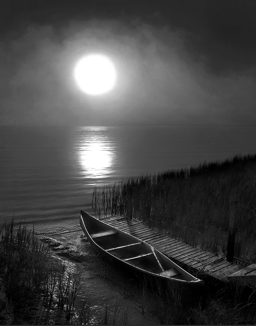 Canoe at sunrise - Petaluma River - Marin County, California  2006