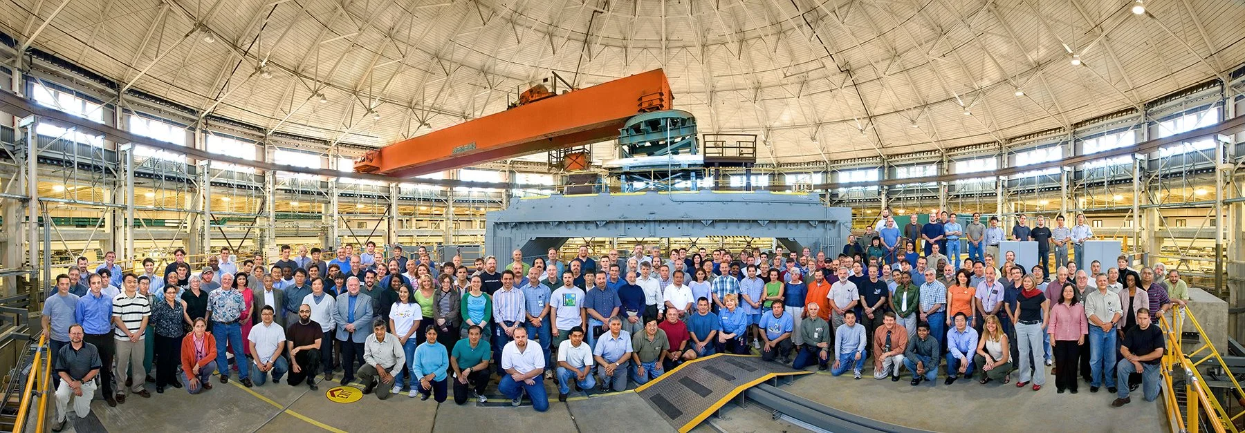 Advanced Light Source (ALS) Scientific Staff on top of Accelerator ring with the 88 inch Cyclotron - Berkeley, California 2006 - client: US Dept. of Energy/LBNL/ALS 