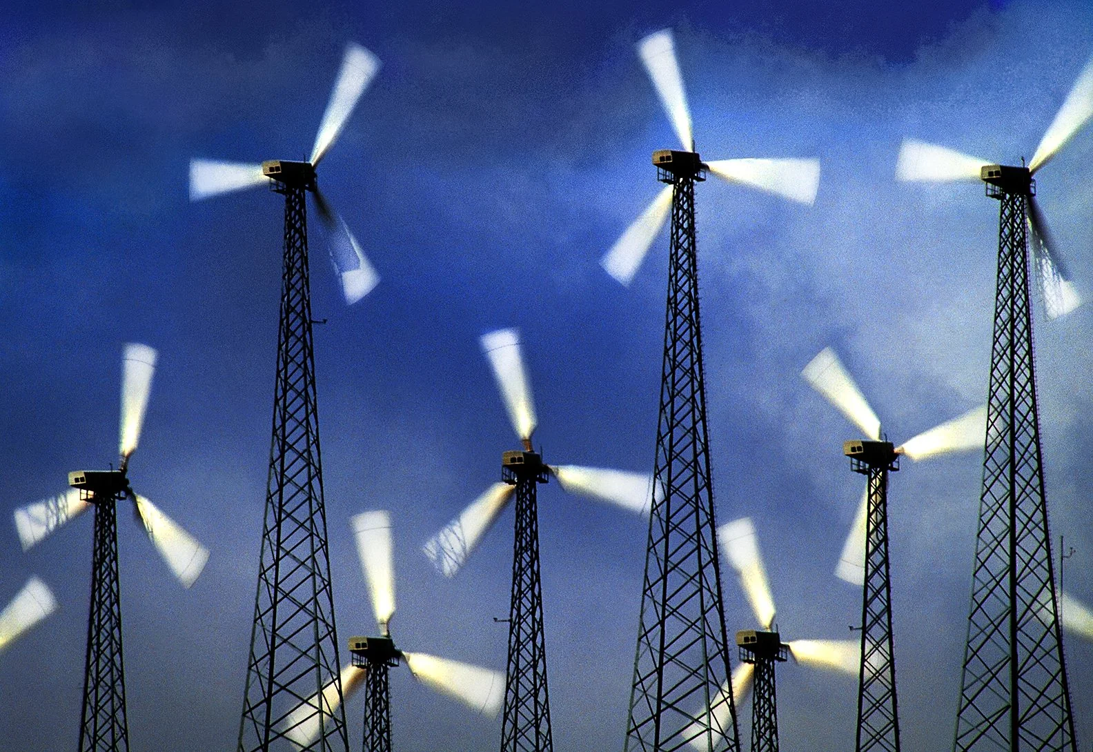 Wind Turbines - Altamont Hills - HWY 5 - central California 1993 - client: Pacific Gas & Electric
