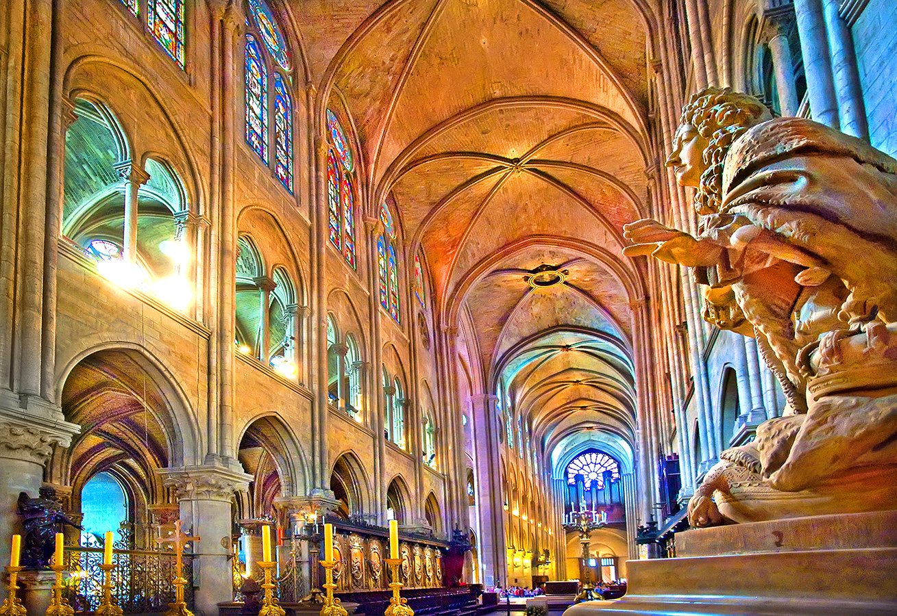 Cathedral de Notre Dame - King Louis XIV - Paris, France 2008