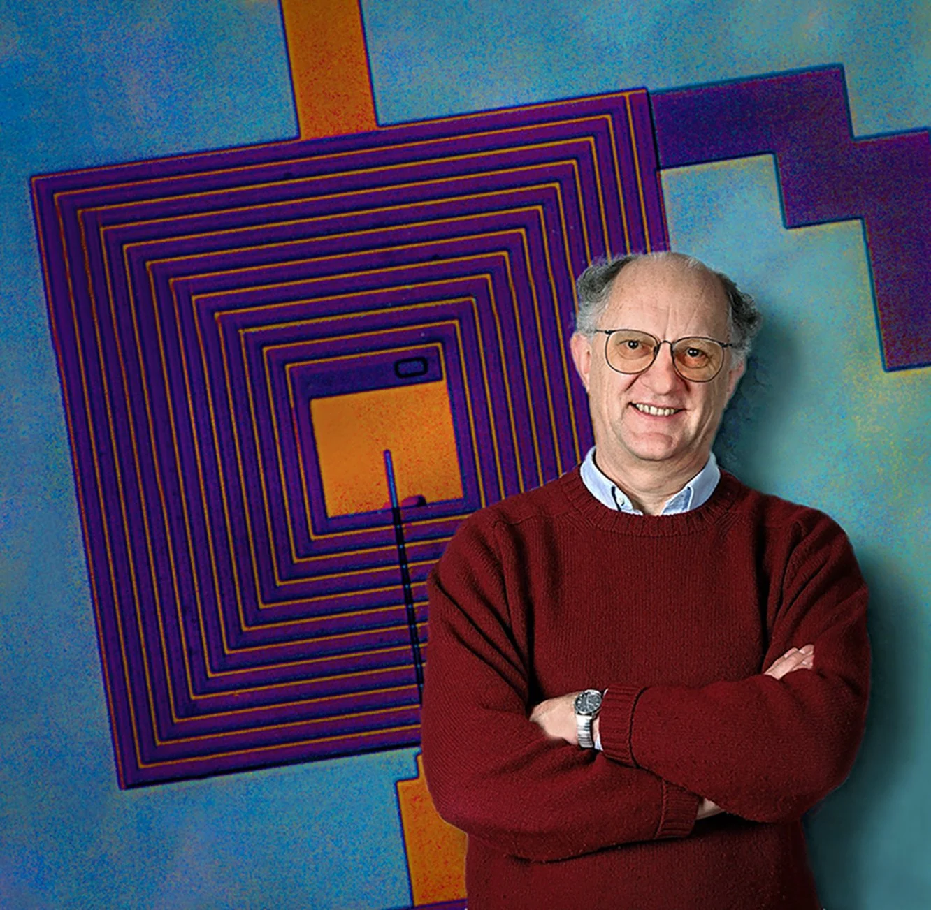 John Clarke - LBNL & UC Berkeley Physicist - Nobel Prize in Physics 2025 -discovered quantum tunneling in an electric chip - for future quantum computers. Hasselblad 500cm - client: US Dept. of Energy
