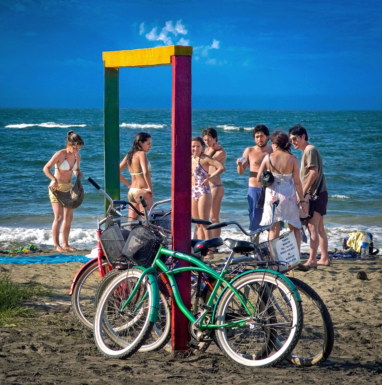 Beach gathering - Caribbean Sea - Manzanillo, Costa Rica 2007