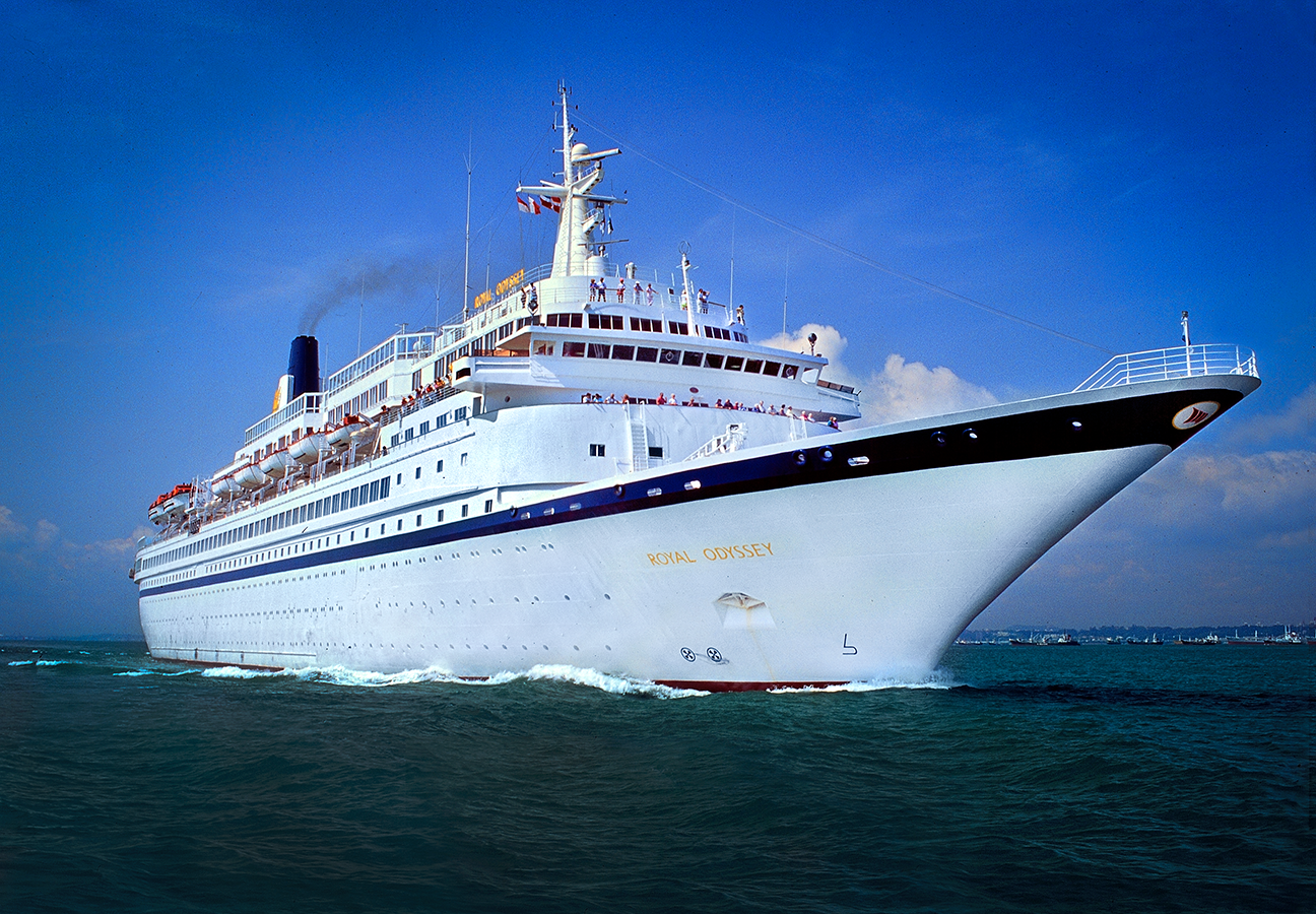 Royal Odyssey cruise ship leaving Singapore for Indonesia 1993 - client: Royal Cruise Line