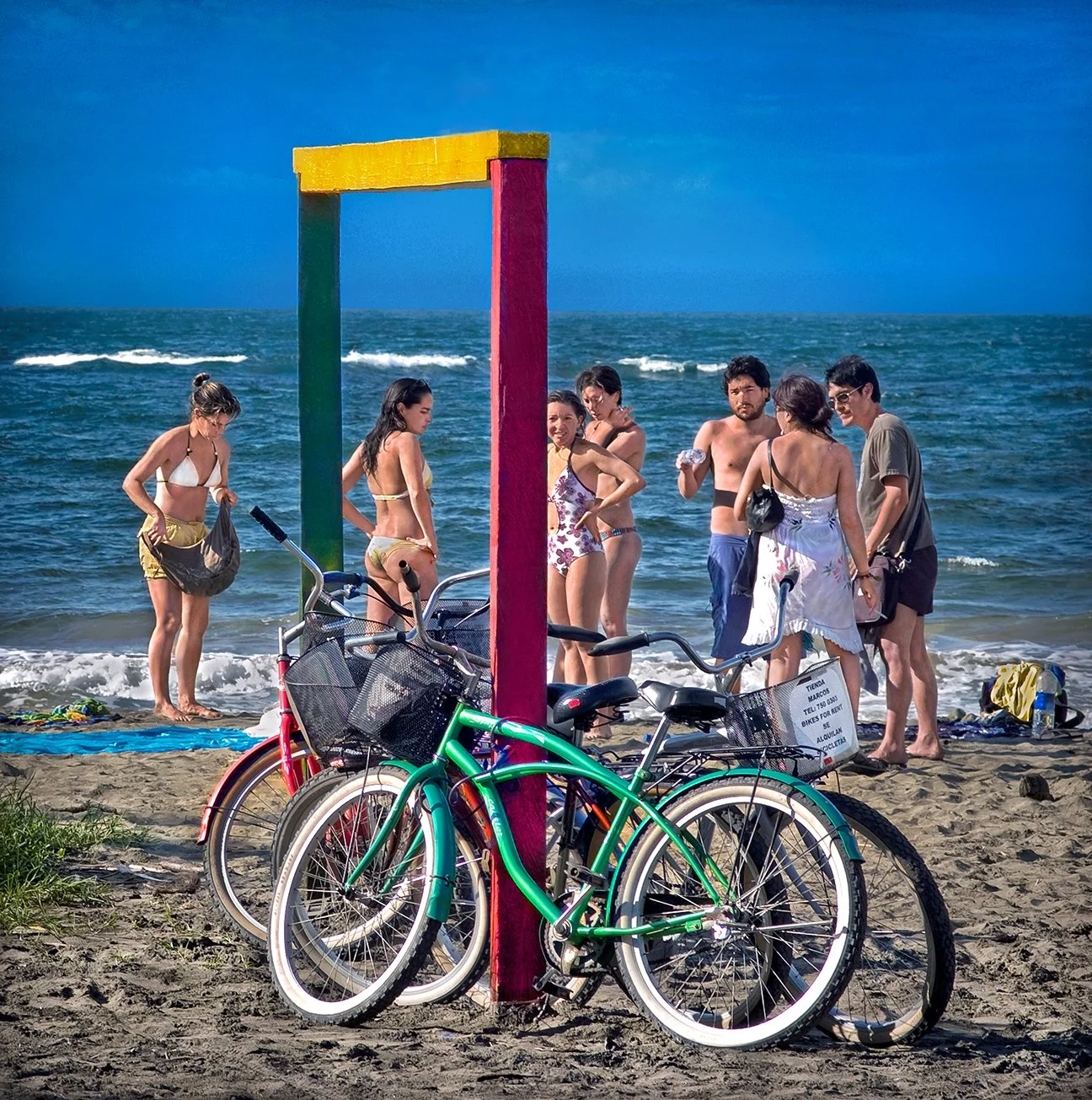 Beach gathering - Caribbean Sea - Manzanillo, Costa Rica 2007