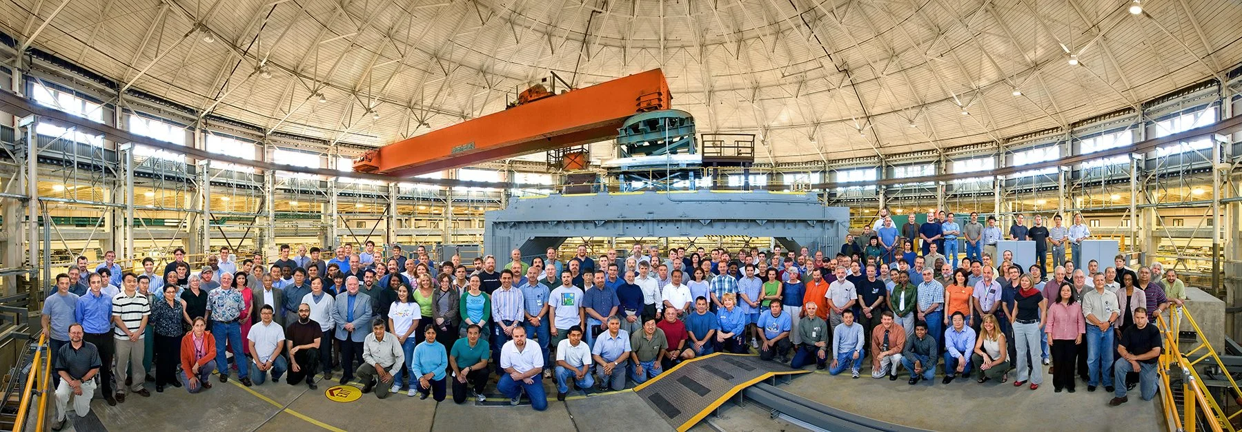 Advanced Light Source (ALS) Scientific Staff on top of Accelerator ring with the 88 inch Cyclotron - Berkeley, California 2006 - client: US Dept. of Energy/LBNL/ALS 