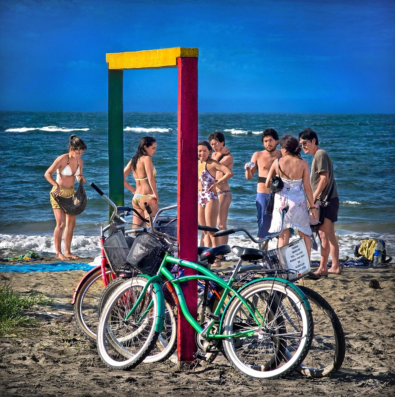 Beach gathering - Caribbean Sea - Manzanillo, Costa Rica 2007
