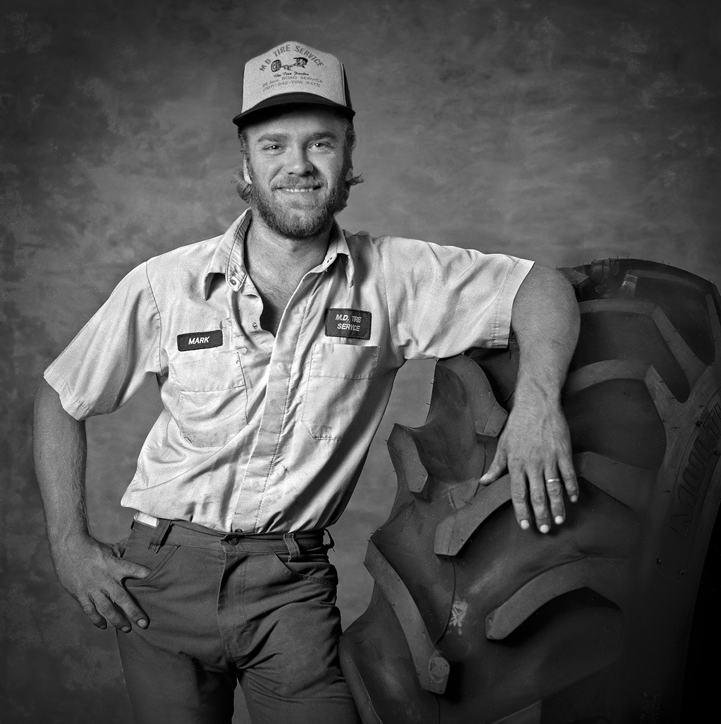 Mark Durfee - M.D. Tire - Napa, California 1991 - Hasselblad 500cm - client: Pacific Bell 
