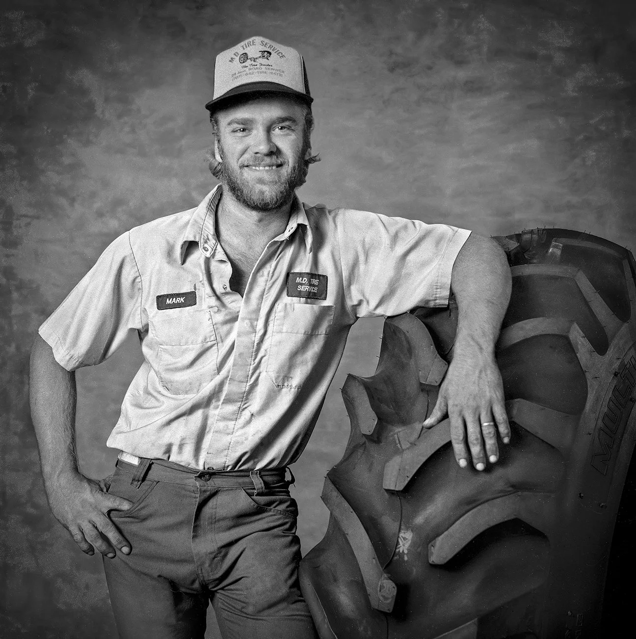 Mark Durfee - M.D. Tire - Napa, California 1991 - Hasselblad 500cm - client: Pacific Bell 