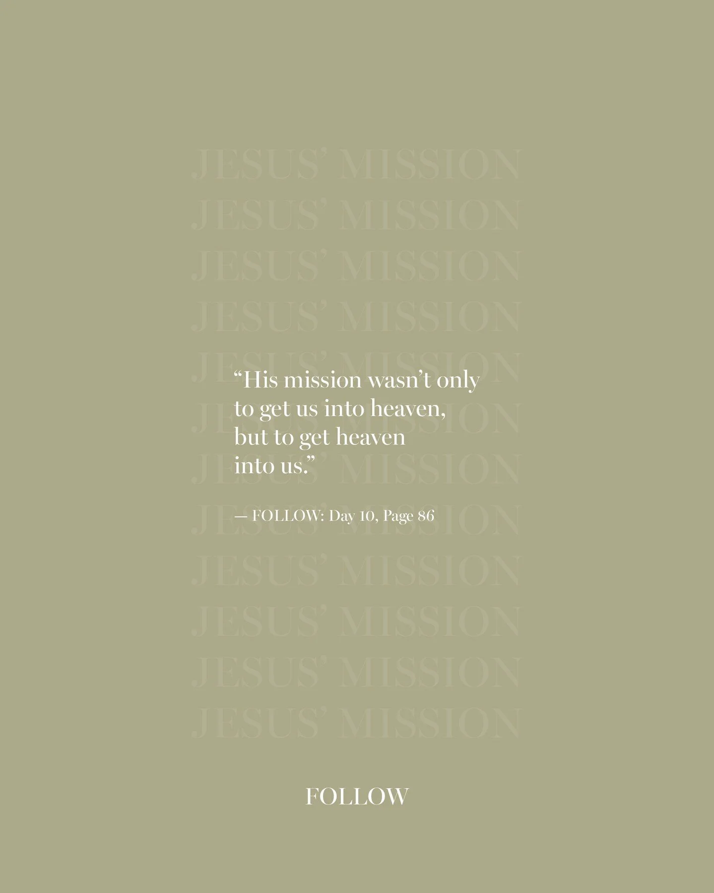 Jesus' mission was bigger than a &quot;get out of hell free&quot; card. #changedliveschanginglives