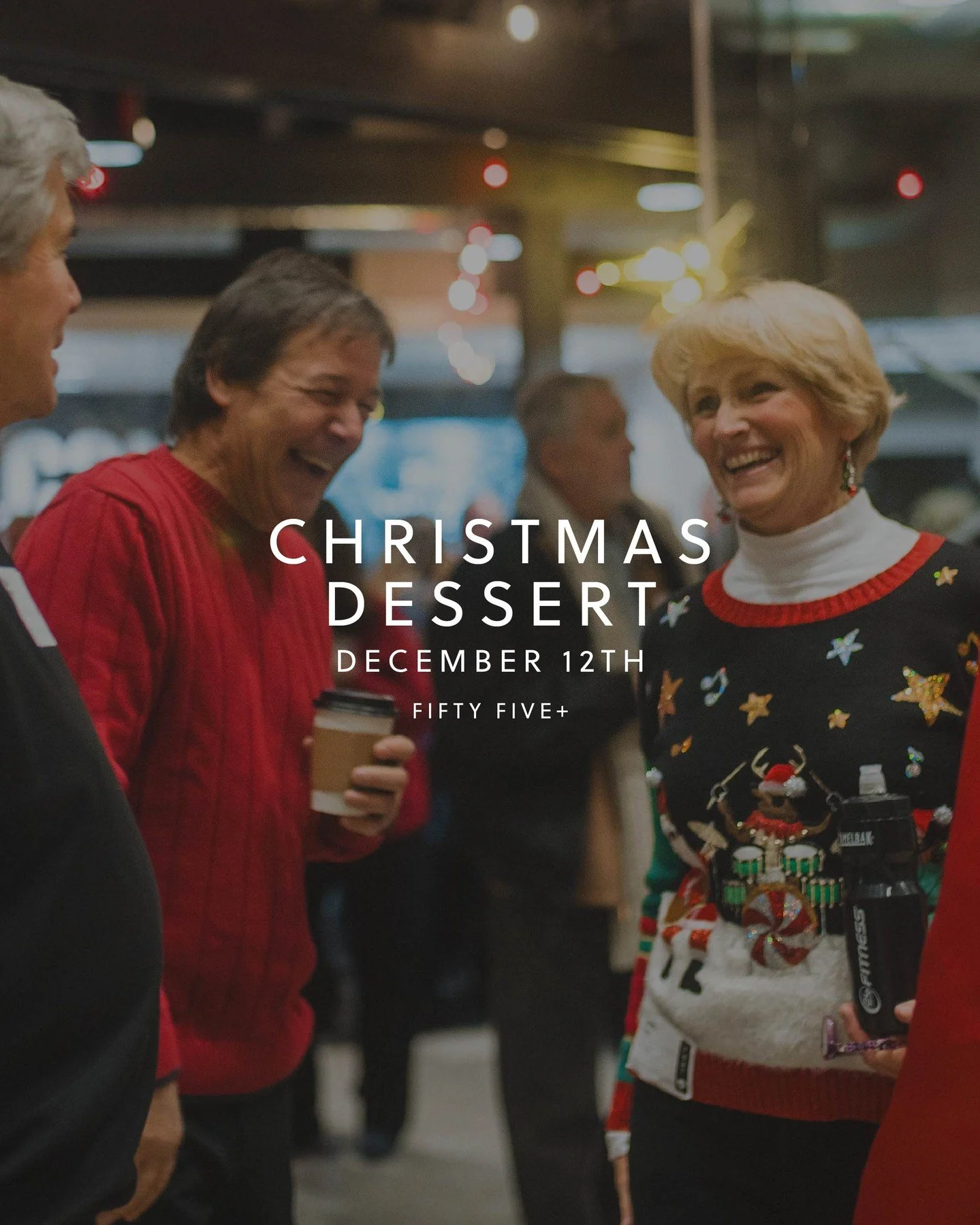 Our Fifty Five+ Ministry is hosting their monthly event.
ㅤ
Join them for a Christmas dessert and a great time of connection with others in our 55+ community!
ㅤ
When: Friday, December 12th at 6:30 PM
Where: Plum Creek Church
ㅤ
Hit the link in our prof
