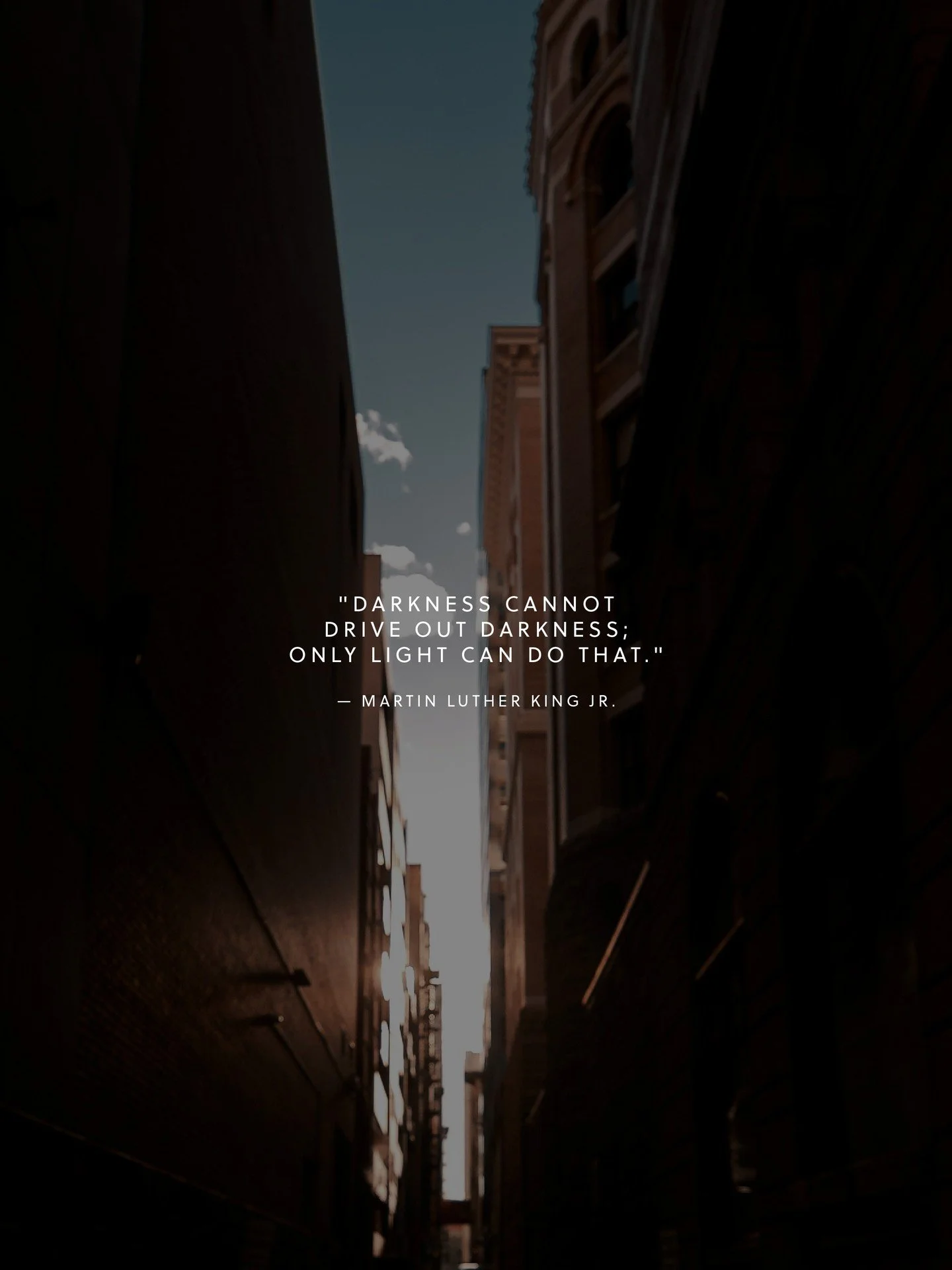 Today we remember Dr. Martin Luther King Jr.&mdash;a leader who believed deeply in the way of Jesus.
ㅤ
His words still speak with clarity and conviction:
&ldquo;Darkness cannot drive out darkness; only light can do that. Hate cannot drive out hate; o