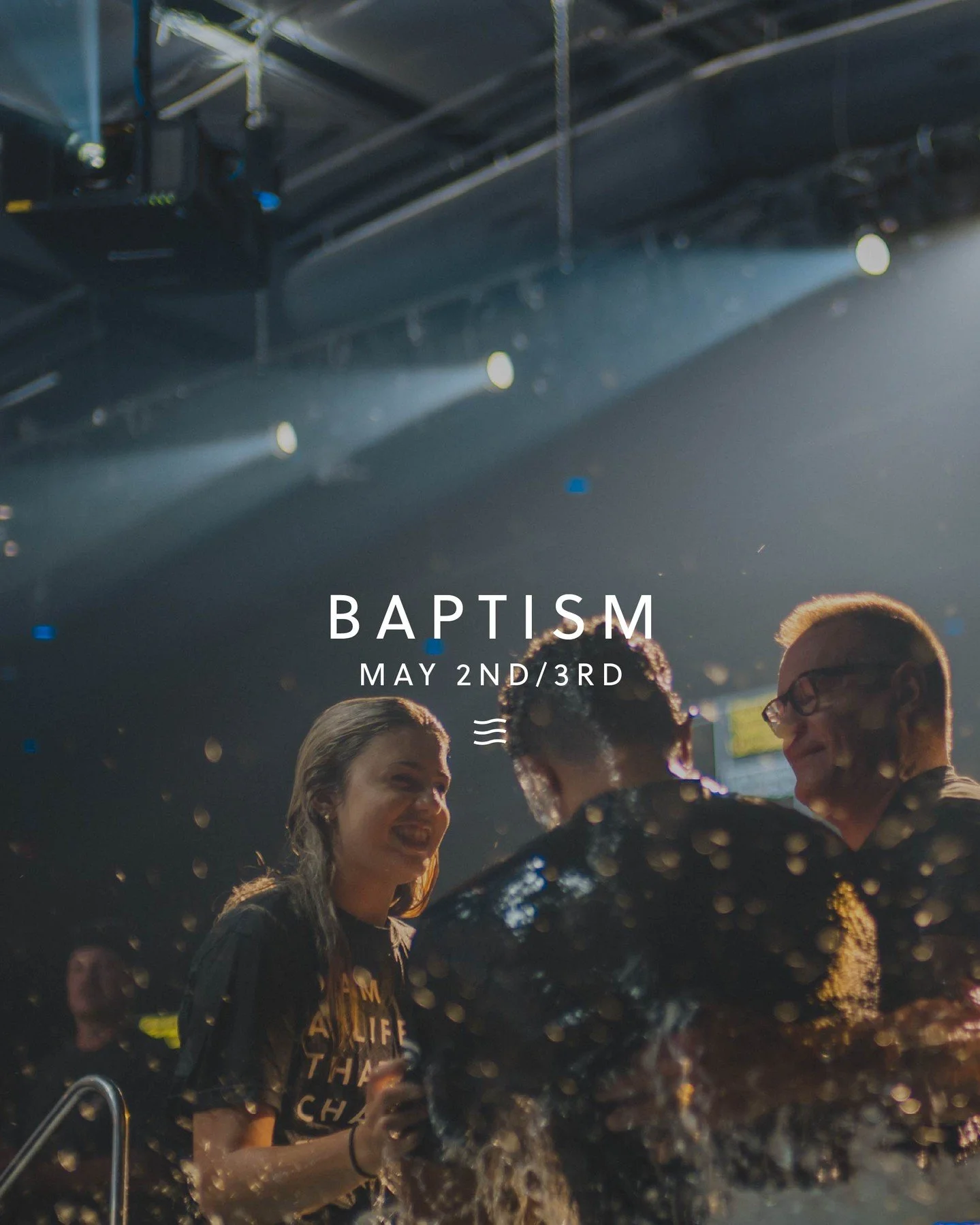 Join us at our next baptism weekend! 💧
ㅤ
The next step for a changed life is to go public with their faith through baptism! Your next opportunity is during our weekend services on May 2nd and 3rd!
ㅤ
If you are interested in being baptized, hit that 