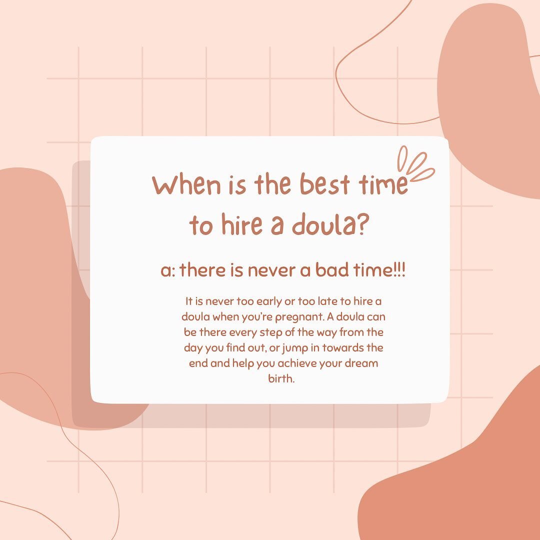 We have had clients ask if it&rsquo;s &ldquo;too late&rdquo; or &ldquo;too early&rdquo; for a doula.. the answer is NO! We are available through every step at any stage in pregnancy :) 

#arizonabirthdoula #utahbirthdoula #utahbirth #arizonabirth #bi