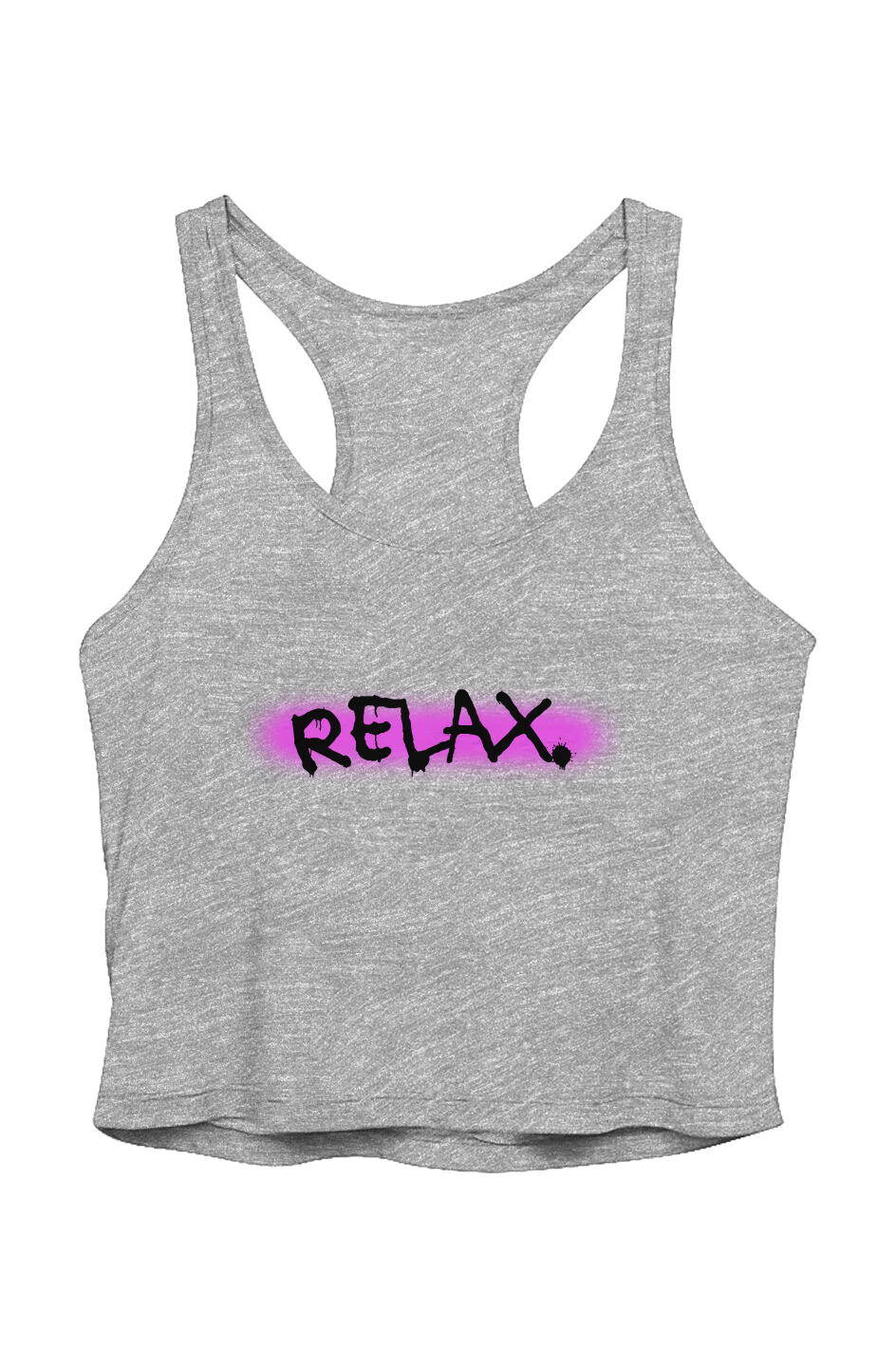 RM x Mecca Dawn - Relax (Heather) Sheer Cropped Racer Tank