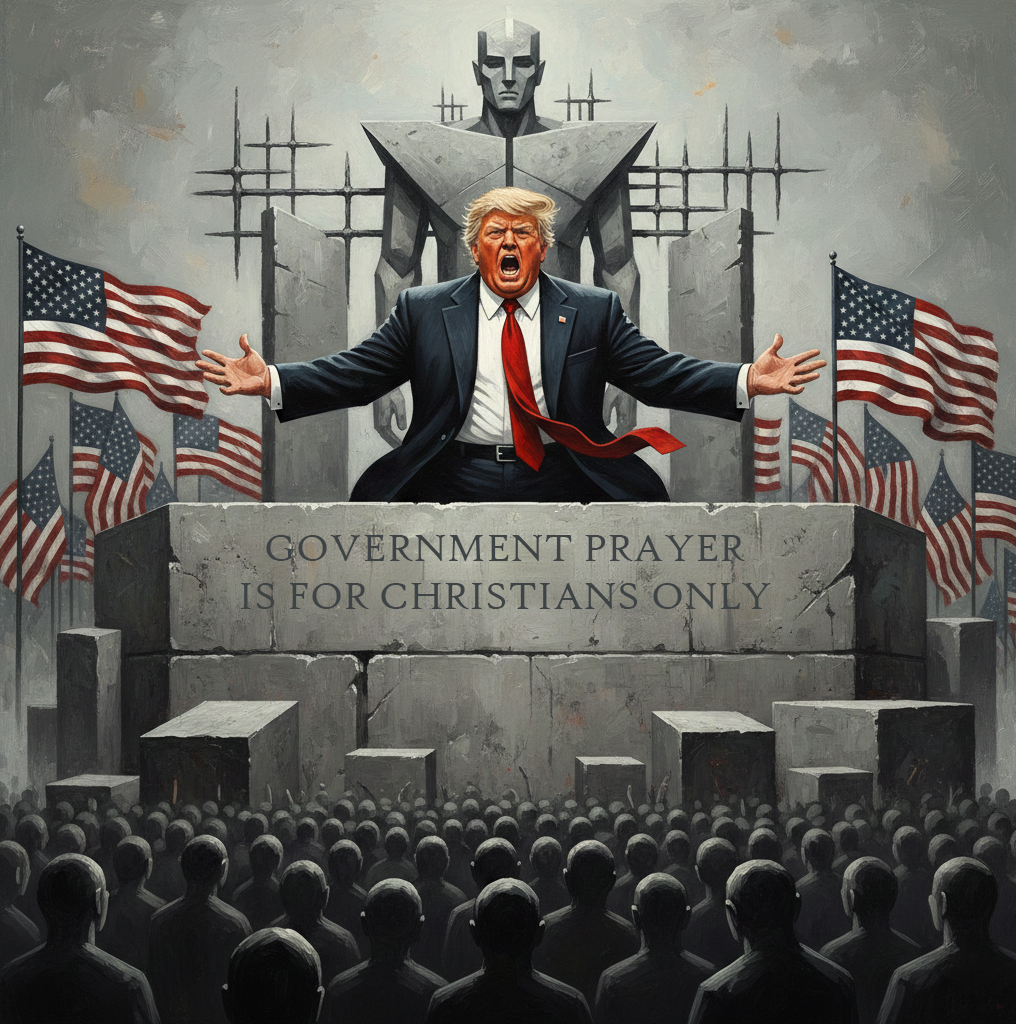 Fascist government prayer is for Christians only