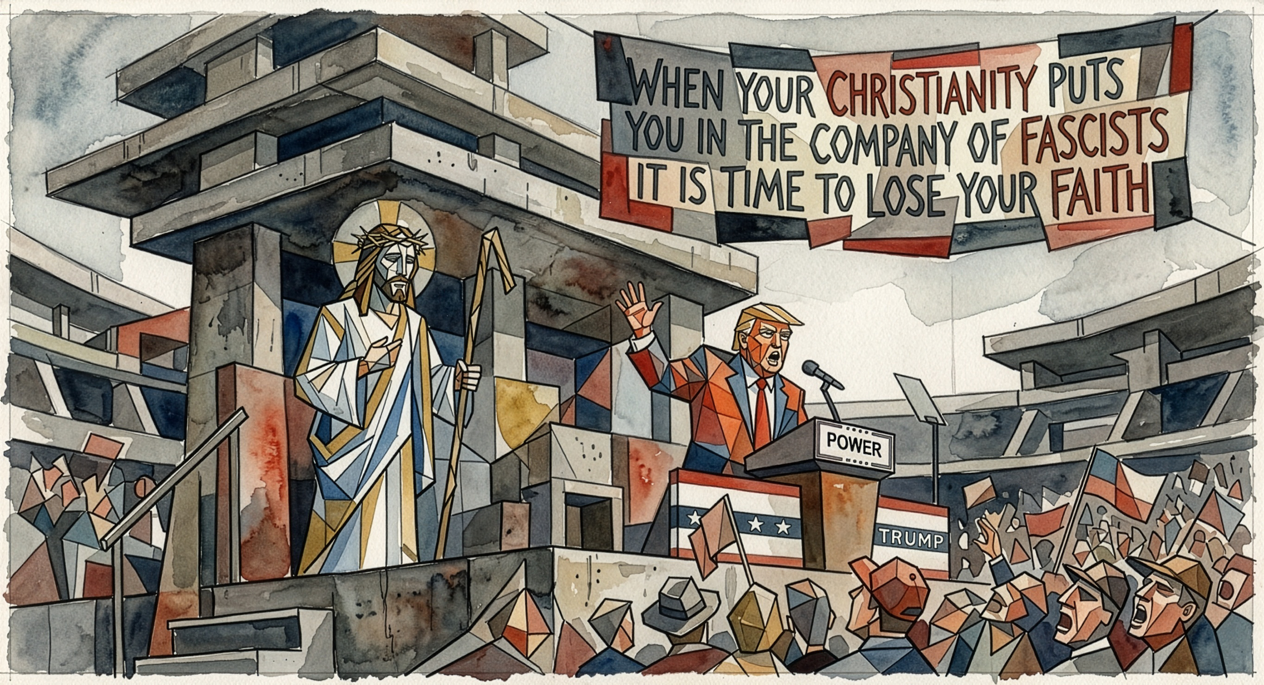 Jesus with Donald Trump Christianity and Fascism